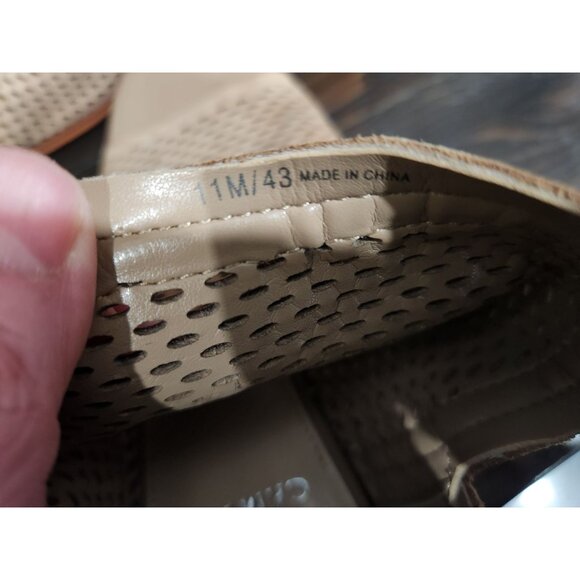 NEW Vince Camuto Katnina Brown Suede Peep-Toe Ankle Booties Sz. 11M - Picture 6 of 12